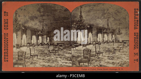 . Salon de United States Hotel, Saratoga, N.Y. TITRE ALTERNATIF : Gems stéréoscopique de Saratoga Springs, N.Y. Publié : ca. 1870. Référence : [1865 ?-1880 ?]. Article publié le 12-1-2005 numérique ; mis à jour le 2-11-2009. 231 Salon de United States Hotel, Saratoga, N.Y, à partir de Robert N. Dennis collection de vues stéréoscopiques Banque D'Images