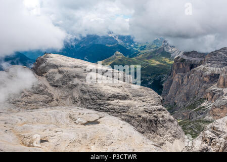 Randonnées dans les dolomites de l'Italie - Piz Boe Banque D'Images