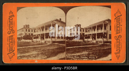 . Putnam House, Palatka, Floride. Titre alternatif : paysages américains. Couverture : 1870 ?-1890 ?. Mentions légales Source : 1870 ?-1890 ?. Article publié le 7-1-2005 numérique ; mis à jour le 2-12-2009. 247 Putnam House, Palatka, Floride, à partir de Robert N. Dennis collection de vues stéréoscopiques Banque D'Images