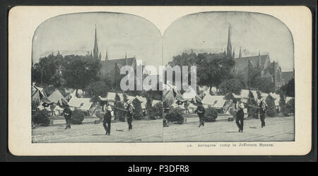 253 camp de réfugiés dans la région de Jefferson Square, à partir de Robert N. Dennis collection de vues stéréoscopiques 4 Banque D'Images