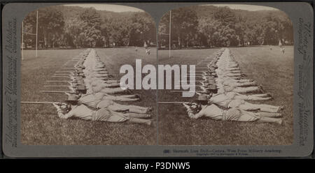 273 ligne d'escarmouche, forage, les cadets de l'Académie militaire de West Point, par Underwood &AMP ; Underwood 2 Banque D'Images