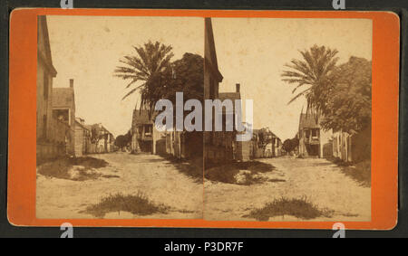 . Saint François St., près de la caserne. Couverture : 1868 ?-1895 ?. Mentions légales Source : 1868 ?-1895 ?. Point numérique publié le 7-18-2005 ; mise à jour 2-12-2009. 279, rue Saint-François, près de la caserne, à partir de Robert N. Dennis collection de vues stéréoscopiques Banque D'Images