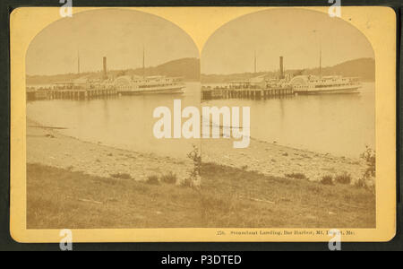 . Steamboat Landing, Bar Harbour, Mt. Désert, Me. Couverture : 1870 ?-1885 ?. Point numérique publié le 7-18-2005 ; mise à jour 2-12-2009. 285 Steamboat Landing, Bar Harbour, Mt. Désert, moi, par Kilburn, B. W. (Benjamin West), 1827-1909 Banque D'Images