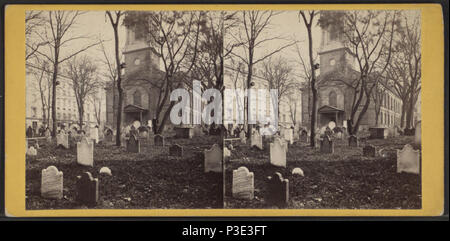 . Saint Paul's Church et cimetière de l'Ouest. Titre alternatif : des bâtiments publics de la ville de New York, no. 6287. Couverture : 1858-1925. Point numérique publié le 8-31-2005 ; mise à jour 2-11-2009. 281 St Paul's Church et cimetière de l'Ouest, à partir de Robert N. Dennis collection de vues stéréoscopiques Banque D'Images