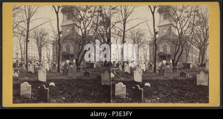 281 St Paul's Church et cimetière de l'Ouest, à partir de Robert N. Dennis collection de vues stéréoscopiques Banque D'Images