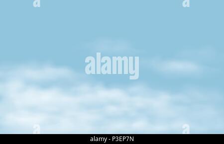 Ciel bleu avec des nuages blancs, réaliste et de l'espace pour votre texte - vector Illustration de Vecteur