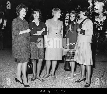 Tina gloriani, franca bettoja, didi perego, Cristina gaioni, Valeria Moriconi, Rome 1962 Banque D'Images