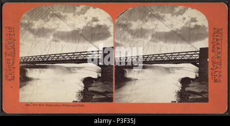 . La nouvelle suspension bridge et chutes. Couverture : 1869 ?-1880 ?. Mentions légales Source : Niagara Falls, New York : George E. Curtis, 1869 ?-1880 ?. Article publié le 8-11-2006 numérique ; mise à jour 12-5-2008. 315 La nouvelle suspension bridge et chutes, par Curtis, George E., d. 1910 Banque D'Images