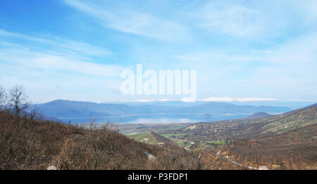 Lac Prespa moindre , vue de dessus Banque D'Images