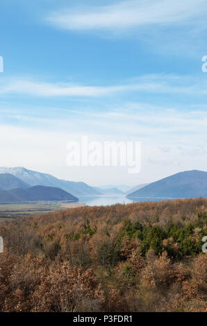 Lac Prespa moindre , vue de dessus Banque D'Images