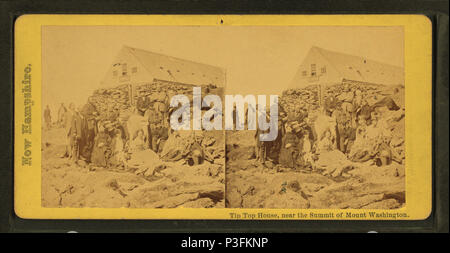 . Tip Top House, près du sommet du mont Washington. Couverture : 1860 ?-1903 ?. Article 3-9-2006 numérique publié ; mise à jour 6-25-2010. Tip Top 328 maison, près du sommet du mont Washington, à partir de Robert N. Dennis collection de vues stéréoscopiques Banque D'Images