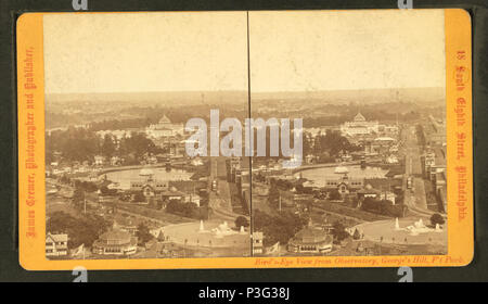 . Vue d'ensemble de l'Observatoire. George's Hill, Fairmont Park. Référence : 1876. Point numérique publié le 9-15-2005 ; mise à jour 2-13-2009. 36 vue d'ensemble de l'Observatoire. George's Hill, Fairmont Park, par Cremer, James, 1821-1893 8 Banque D'Images