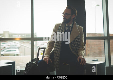 Portrait dans le hall de l'hôtel Banque D'Images