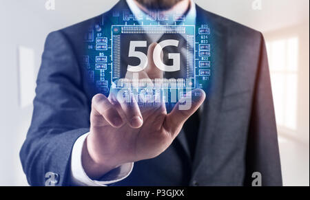 Réseau 5G concept des systèmes sans fil Banque D'Images