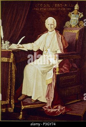 Léon XIII (Leone XIII) (1878-1903), Pape de 1878 à 1903. Banque D'Images