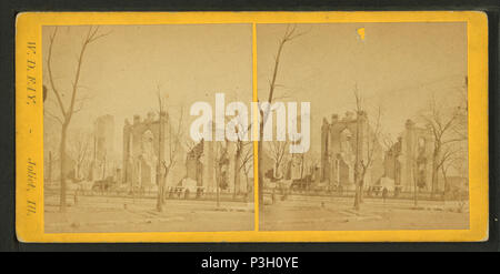 . Voir de près de Cass Illinois Street. Titre alternatif : Ruines de Chicago, par le grand incendie d'octobre 8e et 9e, 1871. 14. Référence : 1871. Mentions légales Source : Joliet, Illinois : W. D. Fay & Co., 1871.. Point numérique publié le 6-16-2005 ; mise à jour 2-12-2009. 359 Avis de la Cass près de Illinois Street, par W.D. Fay &AMP ; Co. Banque D'Images