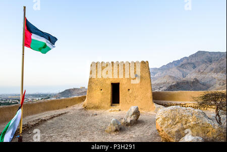 Fort Dhayah en Amérique du Ras Al Khaimah Emirats Arabes Unis. Golfe, du patrimoine. Banque D'Images