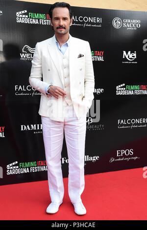 Balle, de l'Italie. 18 Juin, 2018. Pula : Tournage Italie Sardaigne Festival. Soirée finale. Dans la photo : Rodrigo Santoro : Crédit Photo Agency indépendante/Alamy Live News Banque D'Images