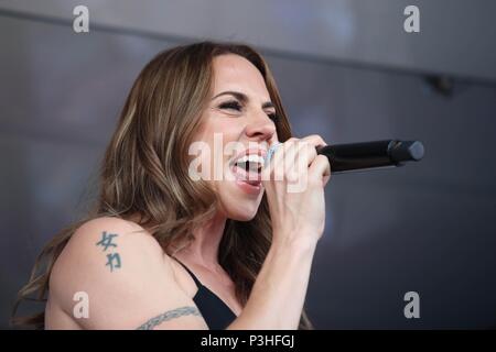 16 juin 2018 - Melanie Jayne Chisholm connu sous le nom de Melanie C à la sortie de Franciacorta Rodengo Saiano (Fotolive, Brescia - 2018-06-19) ps la photo peut être utilisée à l'égard du contexte dans lequel elle a été prise, et sans intention diffamatoire le décorum des personnes représentées Banque D'Images