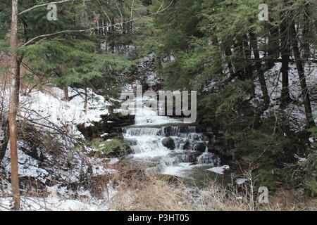 C'est indépendamment de Whiskey Creek qui coule par Corning et NY NY Caton Banque D'Images