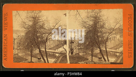 . Water Works, à Philadelphie. Titre alternatif : American views, des séries. Couverture : 1860 ?-1910 ?. Mentions légales Source : 1860 ?-1910 ?. Point numérique publié le 8-31-2005 ; mise à jour 2-13-2009. 377 Water Works, à Philadelphie, à partir de Robert N. Dennis collection de vues stéréoscopiques Banque D'Images