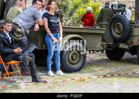 Stock 36e Infanterie Division Alamy du Texas au Dramont 0805 2018 13-14 h Saint-raphaël, Provence-Alpes-Côte d'Azur, France Banque D'Images