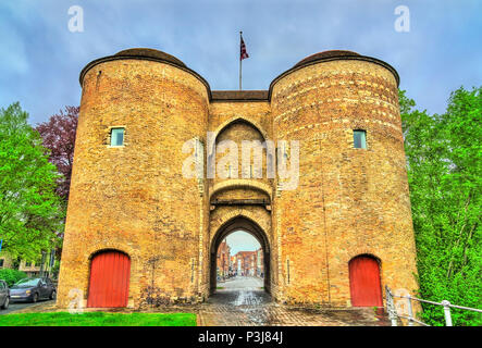 Gentpoort, Gand's Gate à Bruges, Belgique Banque D'Images