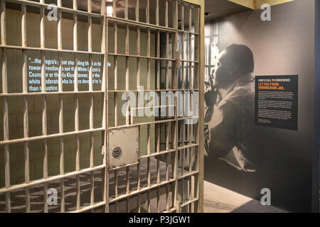 Memphis, Tennessee - Le Musée National des Droits Civils au Lorraine Motel, où Martin Luther King a été assassiné en 1968. Le texte de M. K Banque D'Images