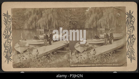 . Boat Landing au bord du lac, Central Park, NEW YORK) TITRE ALTERNATIF : série américaine. Référence : [1865 ?-1905 ?]. Article publié le 4-12-2006 numérique ; mis à jour le 6-25-2010. 39 Boat Landing au bord du lac, de Central Park, N.Y, à partir de Robert N. Dennis collection de vues stéréoscopiques 3 Banque D'Images