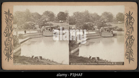 . Boat Landing sur la terrasse, Central Park, NEW YORK) TITRE ALTERNATIF : série américaine. Référence : [1865 ?-1905 ?]. Article publié le 4-12-2006 numérique ; mis à jour le 6-25-2010. 39 Boat Landing sur la terrasse, Central Park, N.Y, à partir de Robert N. Dennis collection de vues stéréoscopiques Banque D'Images