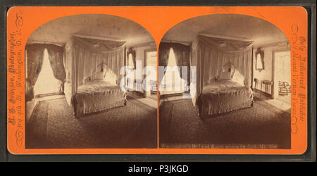 376 la chambre de Washington, Mount Vernon, par N. G. Johnson 2 Banque D'Images