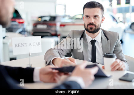 Location de voiture d'affaires Banque D'Images