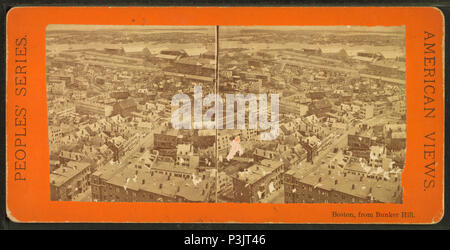 . Boston, de Bunker Hill. Titre alternatif : vues d'Amérique, de la série. Couverture : 1862 ?-1885 ?. Mentions légales Source : 1862 ?-1885 ?. Point numérique publié le 7-18-2005 ; mise à jour 2-13-2009. 41 Boston, de Bunker Hill, à partir de Robert N. Dennis collection de vues stéréoscopiques Banque D'Images