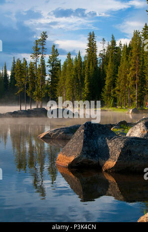 Anthony Lake, Elkhorn National Scenic Byway, Wallowa-Whitman National Forest, Virginia Banque D'Images