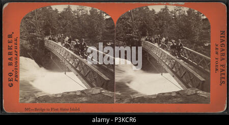 . Premier pont à l'île soeur. Couverture : 1865 ?-1880 ?. Mentions légales Source : Niagara Falls, New York : George Barker, 1865 ?-1880 ?. Article publié le 6-14-2006 numérique ; mis à jour le 2-11-2009. 45 Pont à l'Île Sœur, d'abord par Barker, George, 1844-1894 Banque D'Images