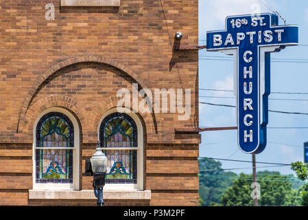 Église baptiste à Birmingham, AL, site d'un attentat raciste du KKK qui a tué quatre jeunes filles noires et blessé 22 autres personnes le 15 septembre 1963. Banque D'Images