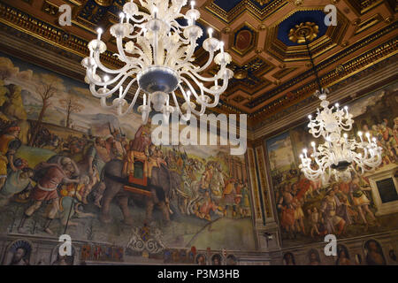 Hall de l'Orazi Curiazi et dans les appartements de la conservatrice. Les musées du Capitole, la Piazza del Campidoglio, colline du Capitole, Rome, Italie. Banque D'Images