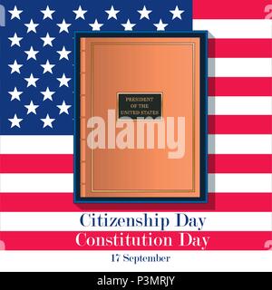17 septembre la citoyenneté américaine modèle de conception de l'affiche Illustration de Vecteur