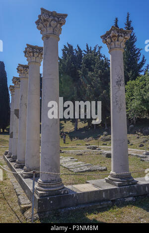 Kos, Grèce : le temple d'Apollon à Corinthe l'Asklepion sur l'île égéenne de Kos. Banque D'Images