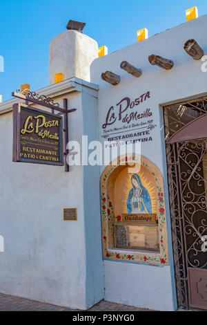 Nouveau Mexique, Mesilla, La Posta de Mesilla, Mexican Restaurant, bâtiment vers 1840 Banque D'Images