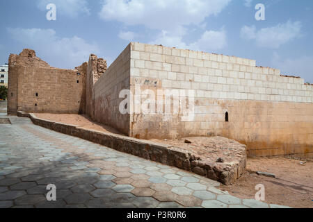 Ruines de la forteresse d'Aqaba, Aqaba Fort ou château Mamluk situé dans la ville d'Aqaba, Jordanie Banque D'Images