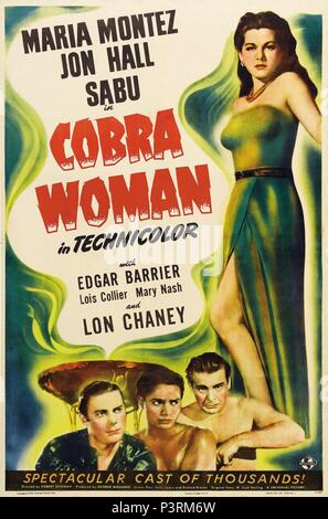 Titre original : COBRA WOMAN. Titre en anglais : COBRA WOMAN. Directeur : ROBERT SIODMAK Film. Année : 1944. Stars : MARIA MONTEZ. Credit : UNIVERSAL PICTURES / Album Banque D'Images