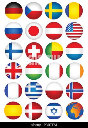 Définir le pays d'un drapeau Illustration de Vecteur