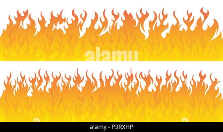 Fire flames vector set. Les lignes de feu Illustration de Vecteur