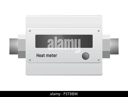 Compteur de chaleur de l'eau Illustration de Vecteur