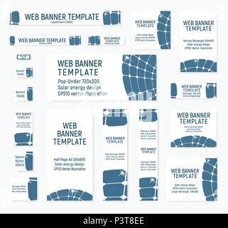 Ensemble de bannières web de tailles standard Illustration de Vecteur