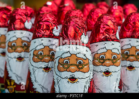 Santa Claus figure au chocolat Banque D'Images