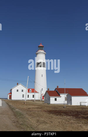 Historique phare de Point Amour Vue provinciale. Banque D'Images