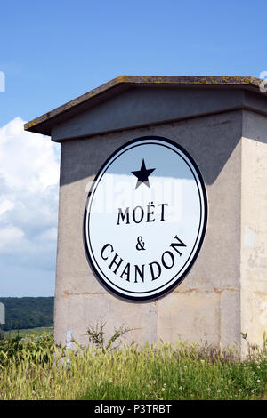 Moët & Chandon Champagne vignoble, parc naturel régional de la Montagne de Reims, Marne, Champagne-Ardennes, France Banque D'Images