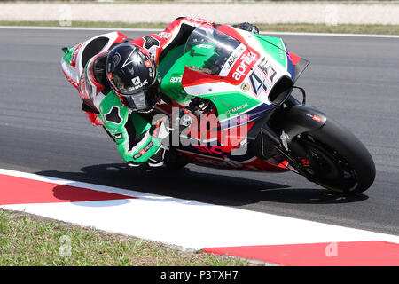 Montmelo, Catalunya, Espagne. 16 Juin, 2018. Scott Redding de Grande-Bretagne et Aprilia Racing team Gresini fait concurrence au cours de Gran Premi de Catalunya (Monster Energy Grand Prix de Catalunya), MotoGP gratuitement practrice, le 16 juin 2018 à l'hippodrome de Catalunya dans Montmelo, près de Barcelone, Espagne Photo : Manuel Blondeau/ZUMA/Alamy Fil Live News Banque D'Images